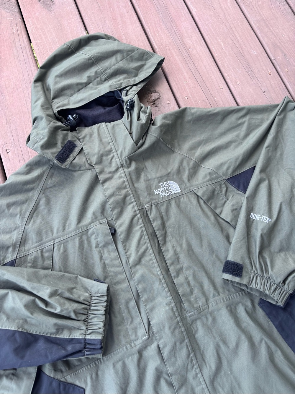 North Face Summit Series Gore-Tex Jacket Sz XL Olive - Picture 3 of 8